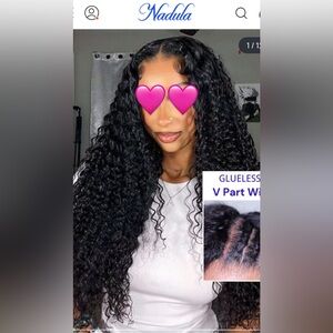 NEW!! V-part Brazilian curly wig